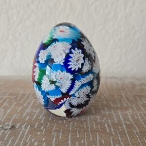 Murano Vibrant Floral Glass Egg